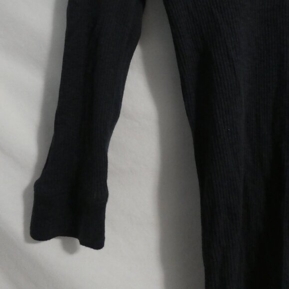 LEVI'S - San Francisco | medium | Navy Long Sleeve Ribbed Mini Dress | Lace Neck - Picture 6 of 14